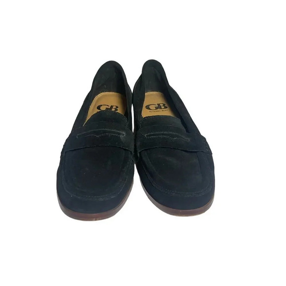 Gianni Bini Black Suede Leather Loafers Women's Size 6 - Picture 2 of 6